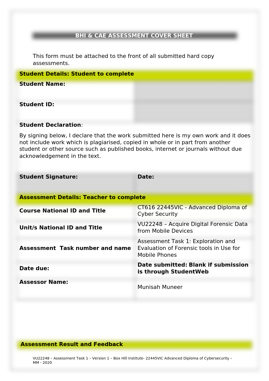 VU22248 - Acquire digital Forensic data from Mobile Devices - Assessment Task 1 v2.docx_dtl5y5qn8cp_page1