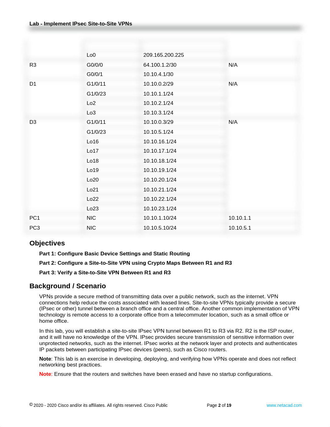 16.1.3 Lab - Implement IPsec Site-to-Site.docx_dtleilzdqn8_page2