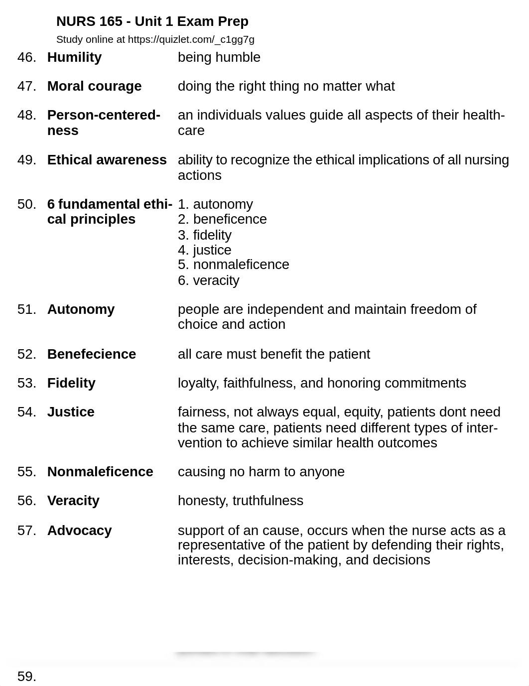 NURS 165 - Unit 1 Exam Prep part 2.pdf_dtlxmtz6fe7_page1