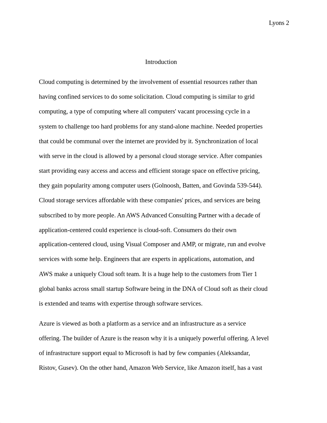 compare and contrast paper  for the two listed cloud providers Amazon Web Services (Final Paper).doc_dtm3b91vrxy_page2