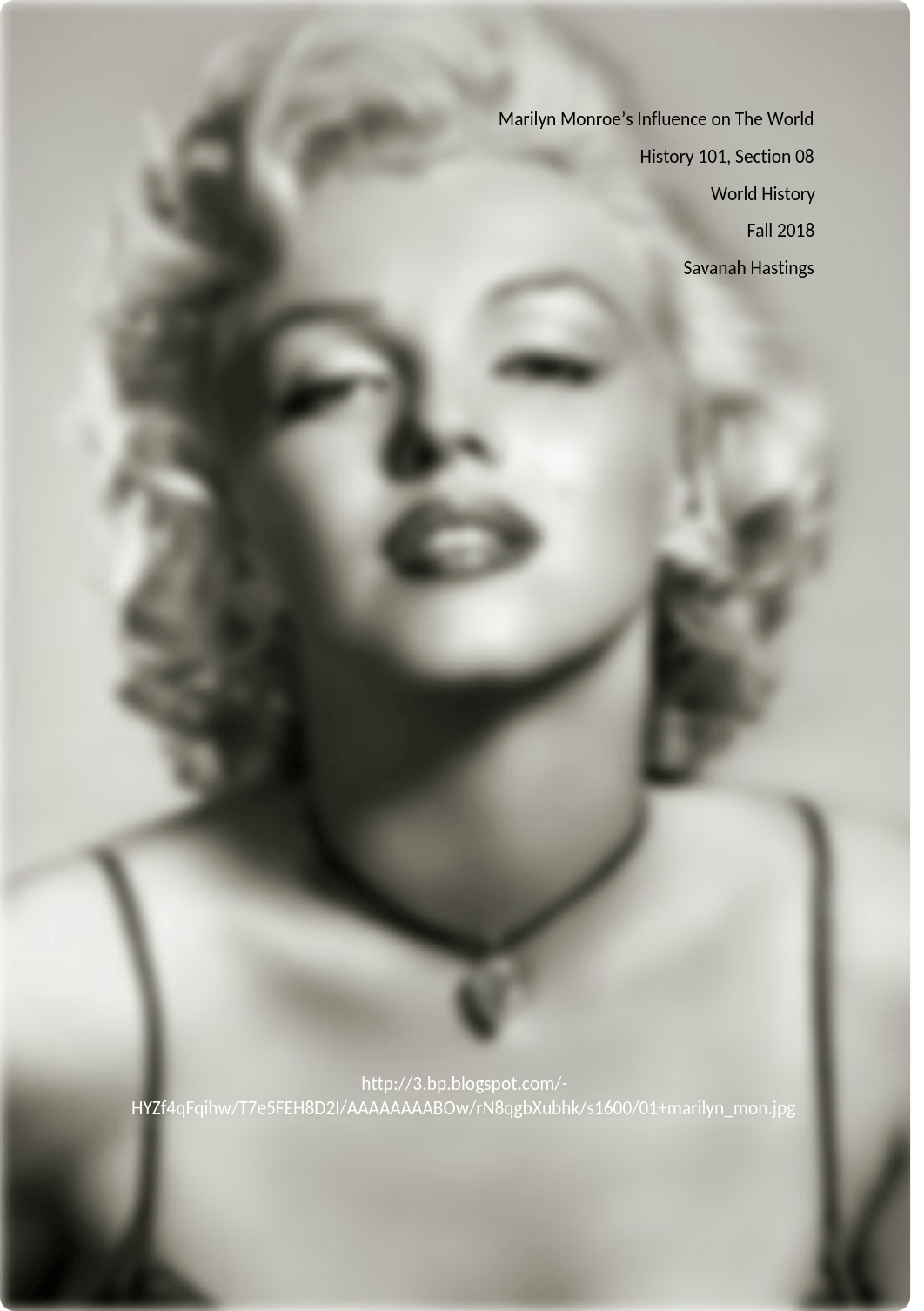 Research Paper - Marilyn Monroe.docx_dtm3f0uodk4_page1