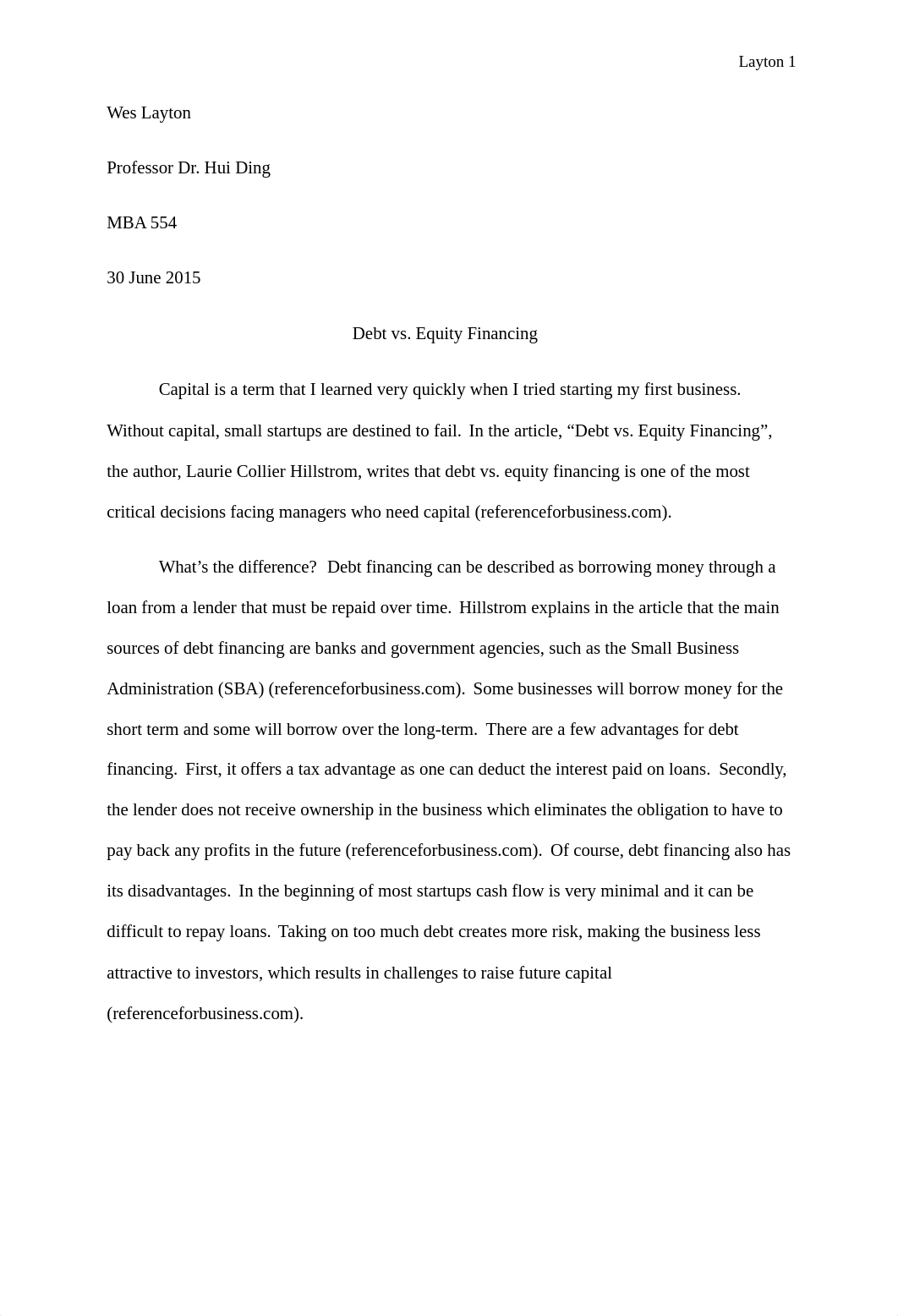 Debt vs. Equity financing_dtm4500xpyv_page1