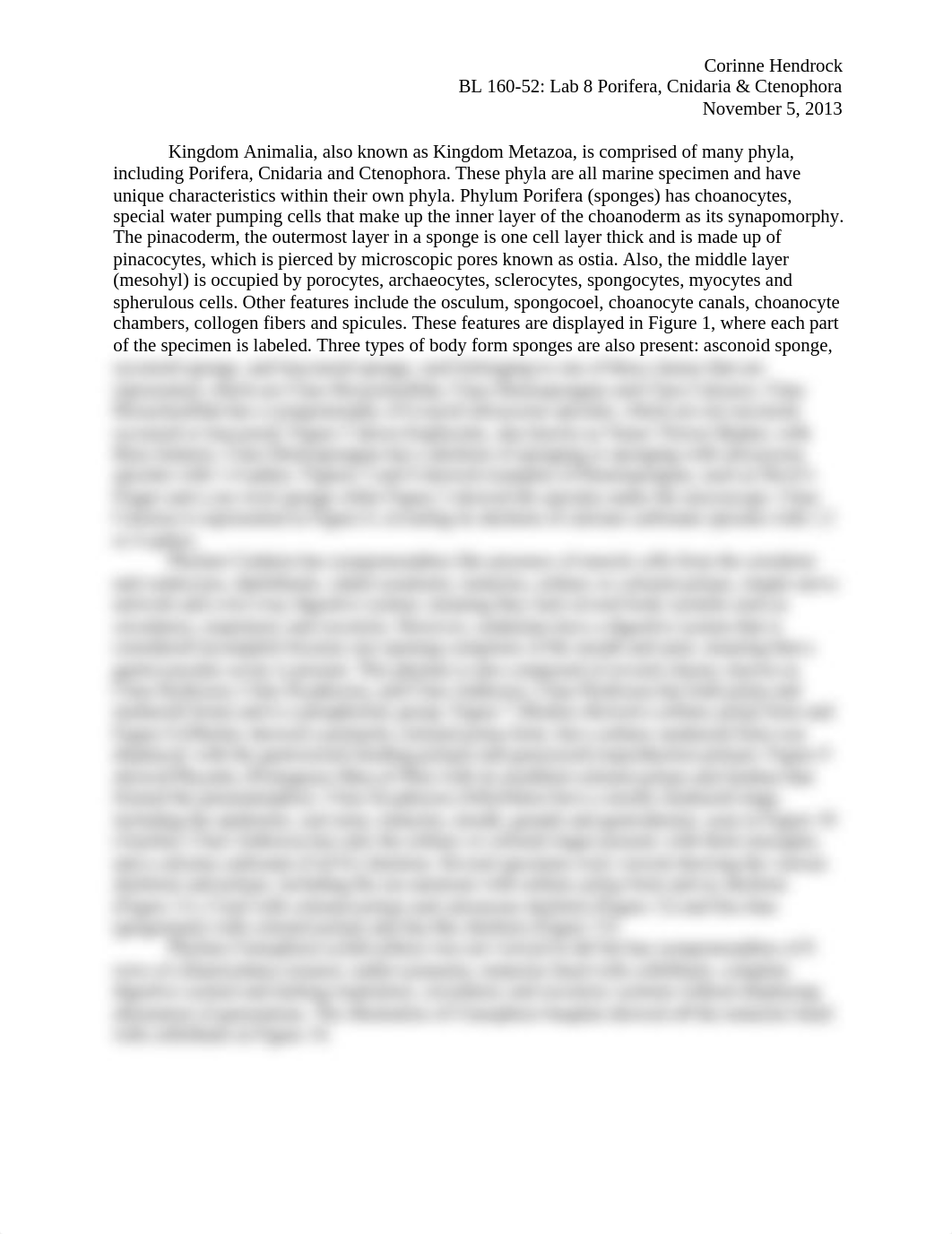 Post lab 8 Phylum Cnidaria, Porifera, Ctenophyta_dtma9xk6p3d_page1