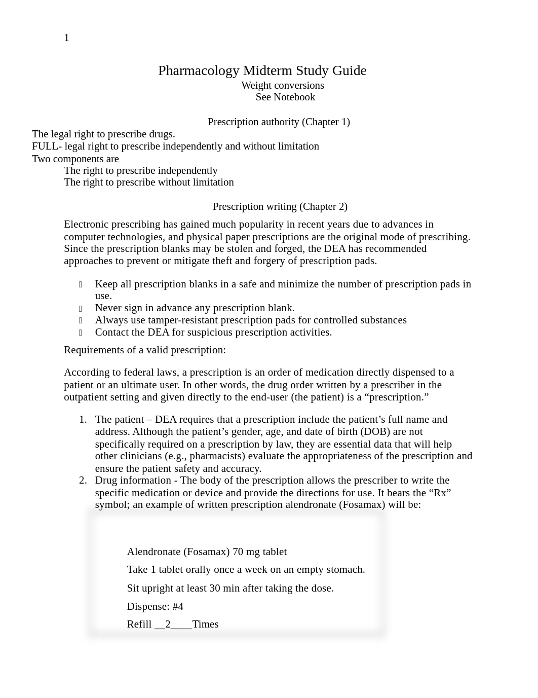 Pharmacology Midterm Study Guide.docx_dtmef1vny0e_page1