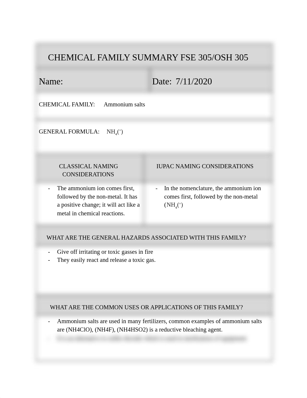 Ammonium salts CHEMICAL FAMILY SUMMARY FSE 305_OSH 305.pdf_dtmlm6r9lxi_page1