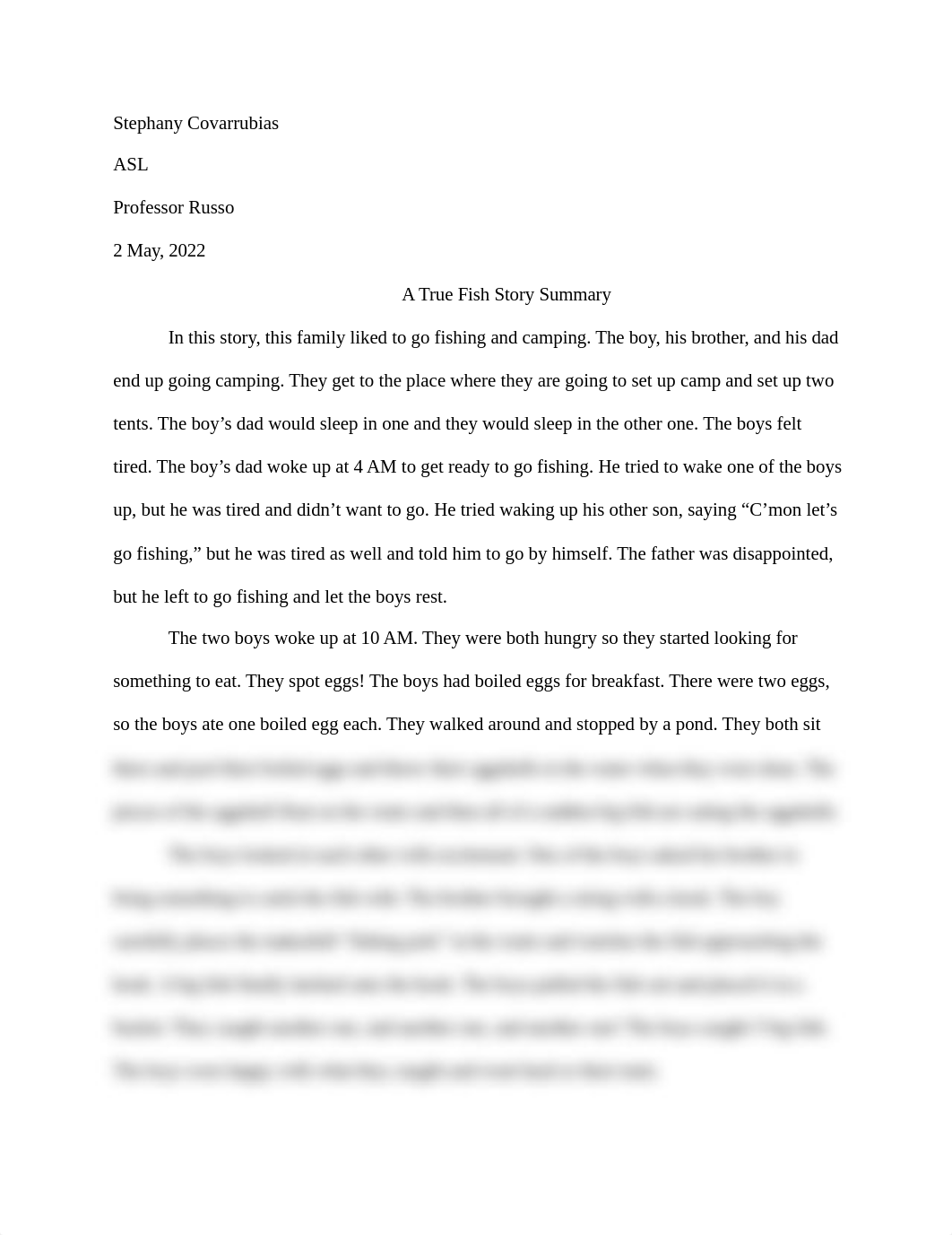 A True Fish Story Summary.docx_dtmo1v5casw_page1