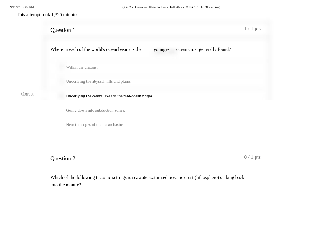 Quiz 2 - Origins and Plate Tectonics_ Fall 2022 - OCEA 101 (14531 - online).pdf_dtnno4u2r2y_page2