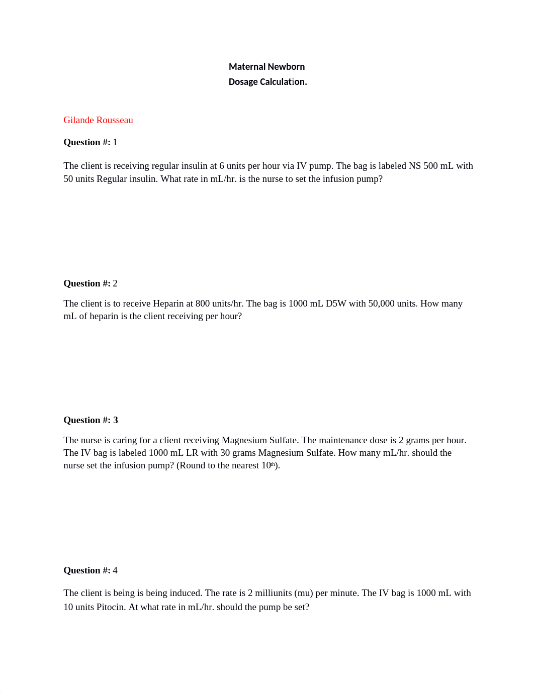 Obstetrics Dosage Calculation Test # 2 sub (1).docx_dtno2n3oc0n_page1