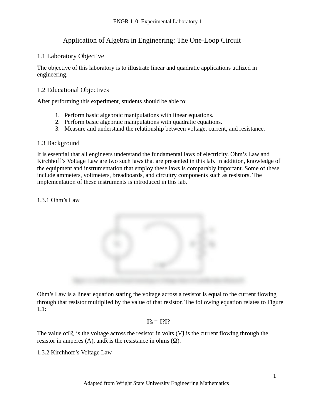 Lab 1 One loop circuit.pdf_dtnz1pdjcbn_page1