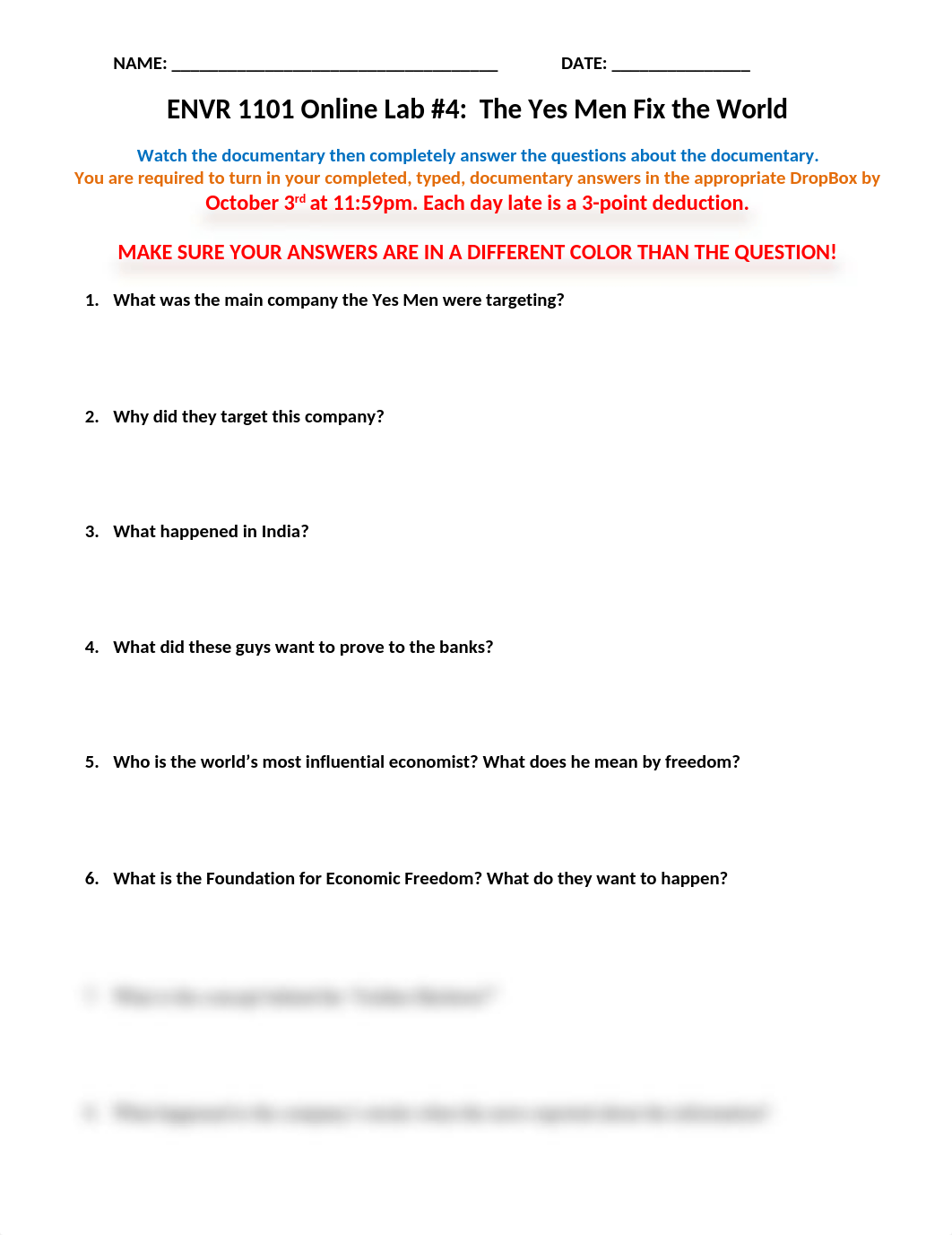 ENVR 1101 Lab 4 Instructions Question Set - Yes Men Fix The World.docx_dto3mn2byym_page1