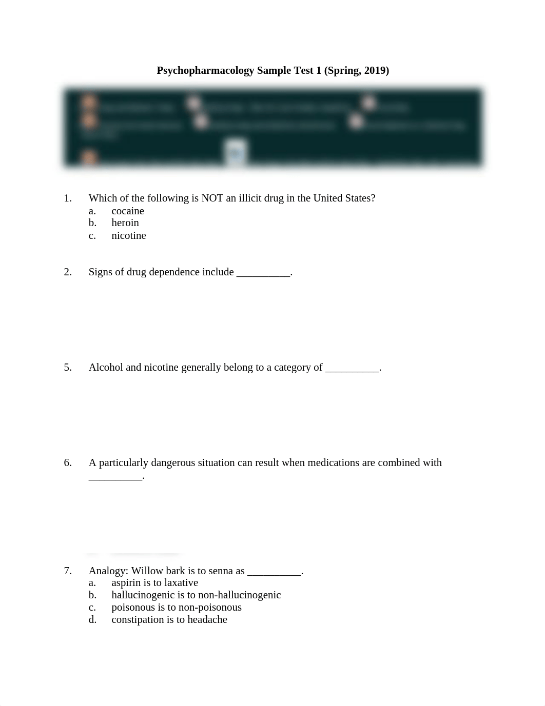 Psychopharmacology - Sample Test 1 (Spring, 2019) 2019-06-21 04_10_20.pdf_dto6gddfz1z_page1