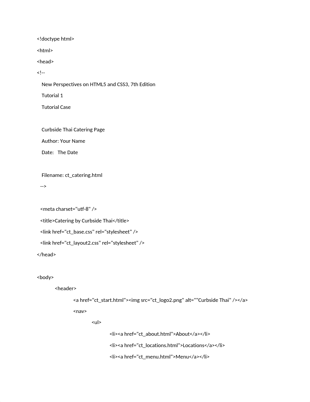 New Perspectives on HTML5 CSS3 7th Edition Tutorial 1 ct_catering.html.docx_dtodpcljpr8_page1