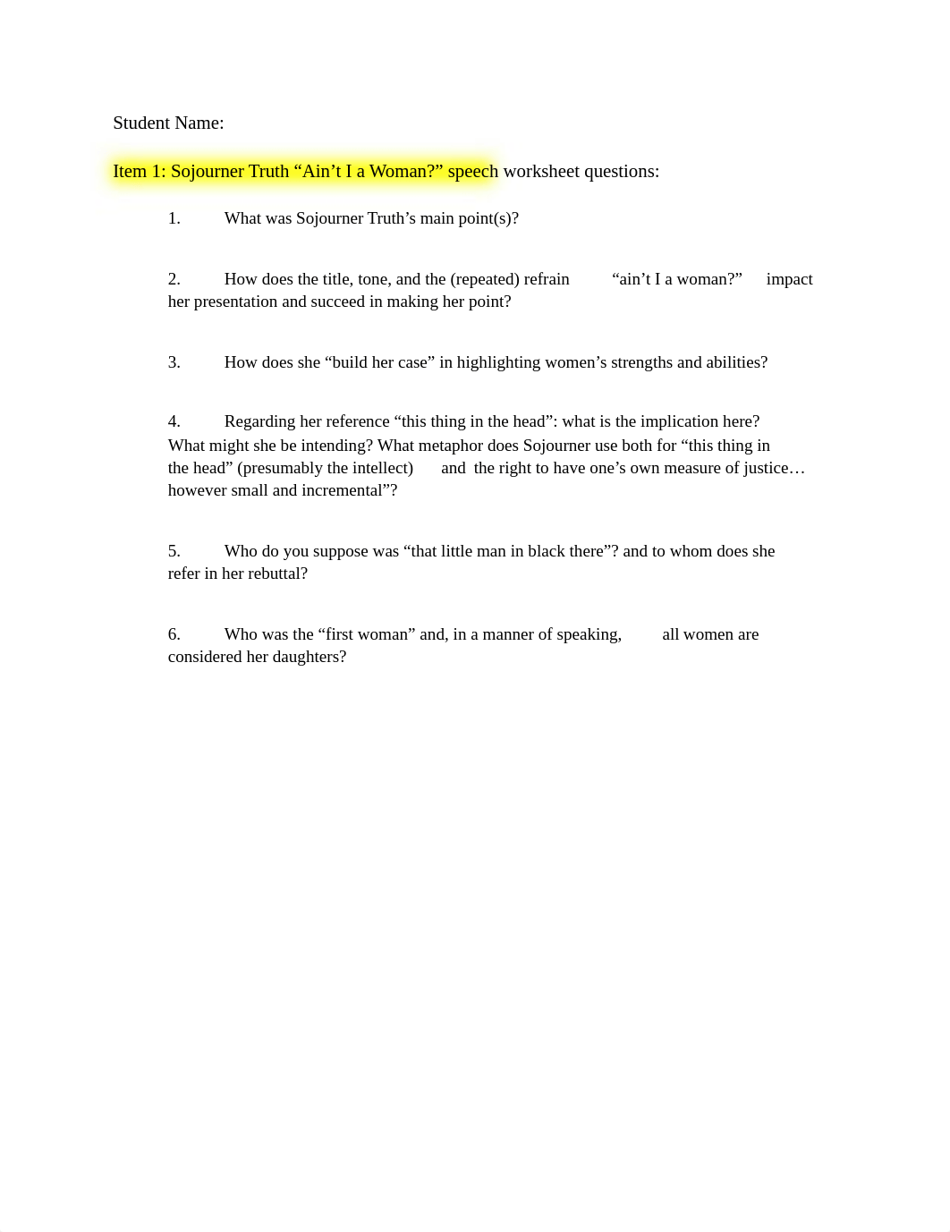 Sojourner Truth Declaration of Sentiments and Elizabeth Cady Stanton worksheet(1).rtf_dtof46f706u_page1