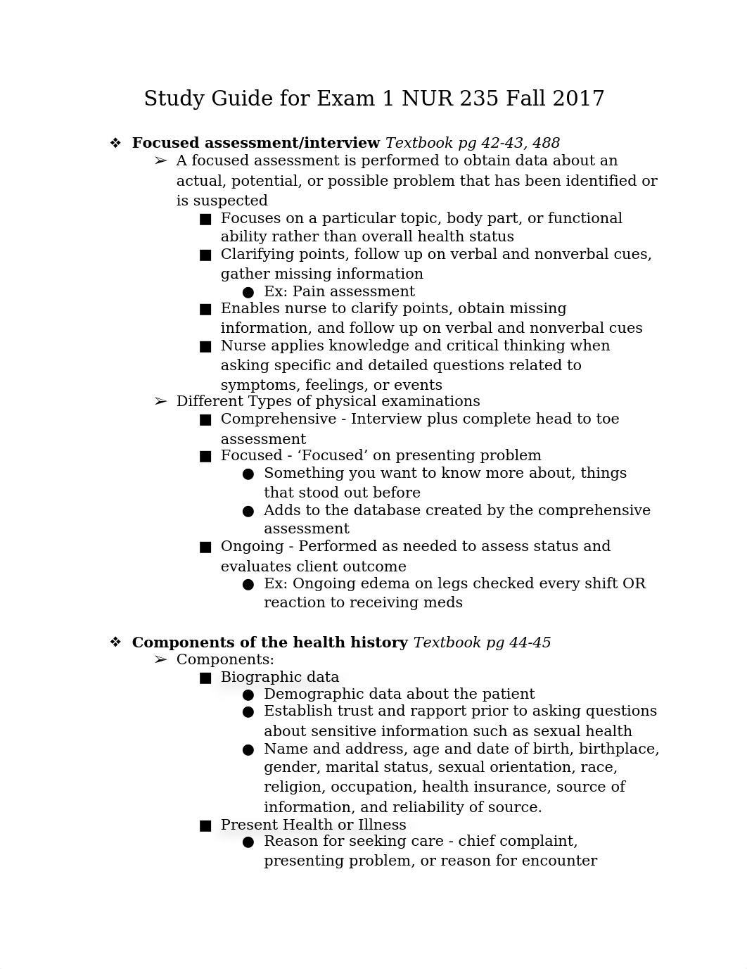 NUR 235 Exam 1 Study Guide_dtojxxd0jhw_page1