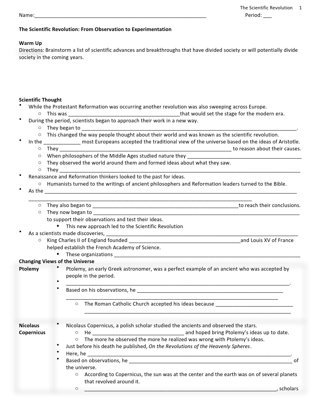 1. The Scientific Revolution - Lesson Guide - Blanks.pdf_dtp3nkra2o2_page1