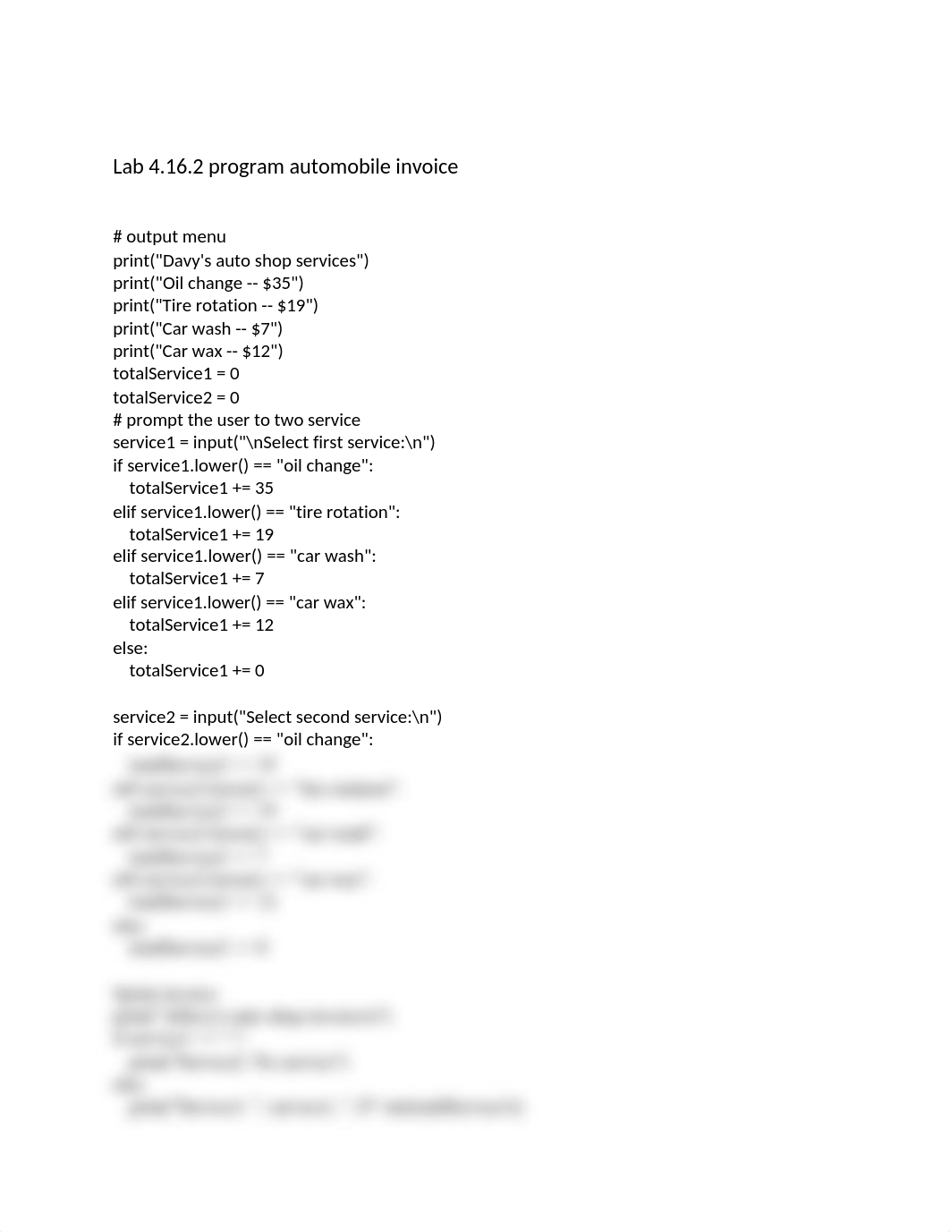 4.16.1- LAB*- Program- Automobile service invoice.docx_dtpc98xstv2_page1