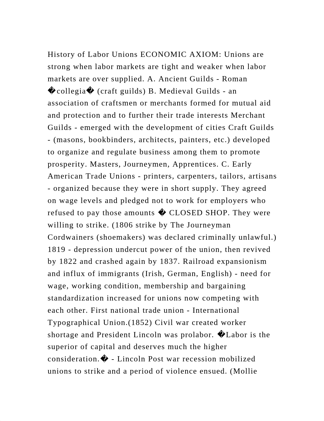 History of Labor Unions ECONOMIC AXIOM Unions are strong when labor.docx_dtpend36kpe_page2