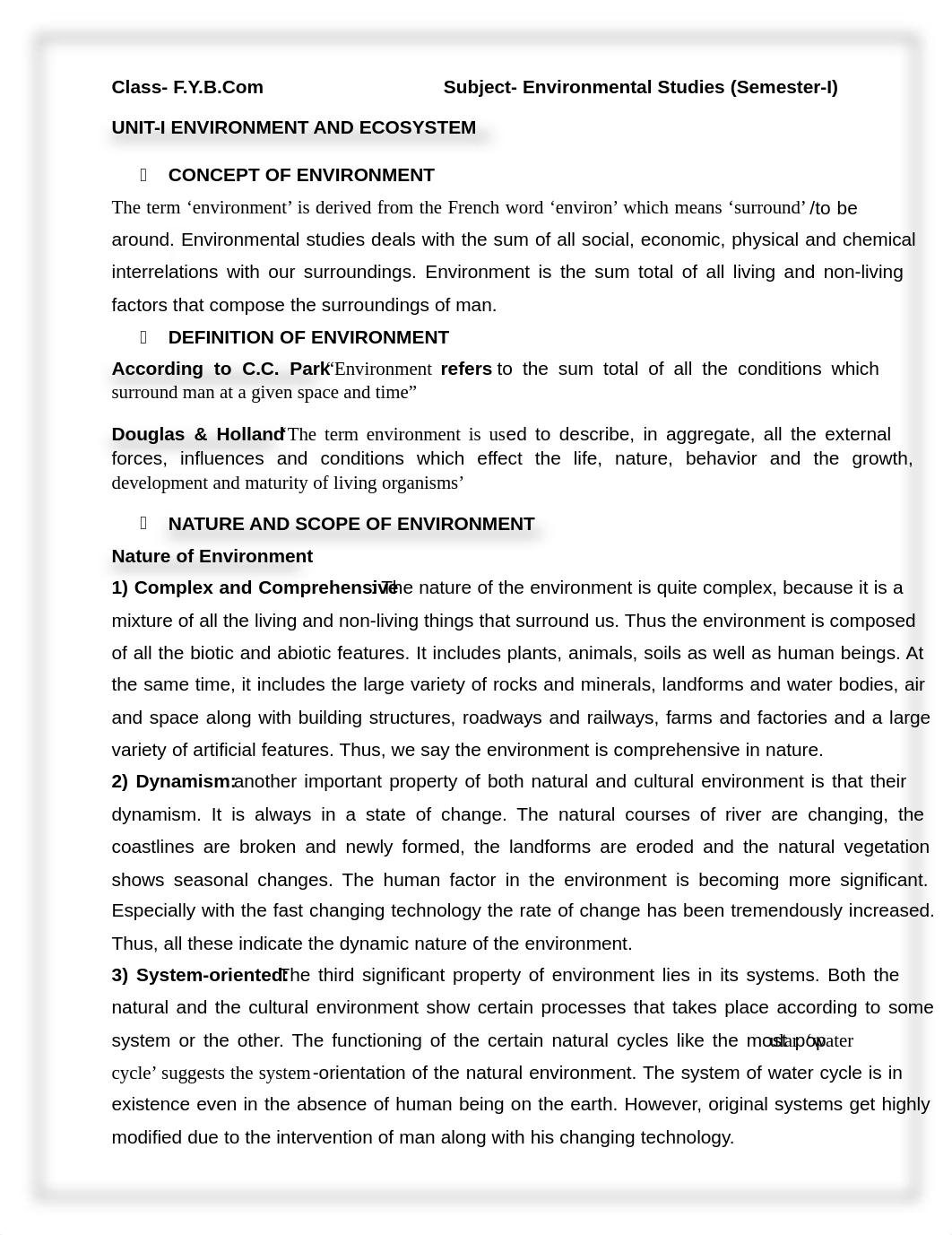 UNIT-I (Sem-I) EVS- Environment & Ecosystem.pdf_dtpkmth8xfc_page1