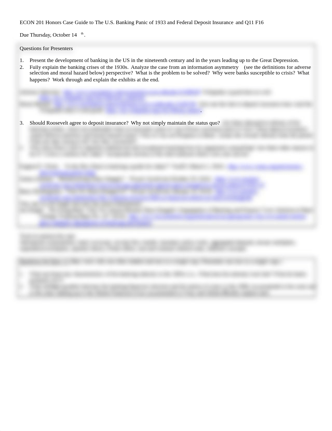 ECON 201 Honors Case Guide to The U.S. Banking Panic of 1933 and Federal Deposit Insurance and Q11 F_dtpnuf9g1jl_page1