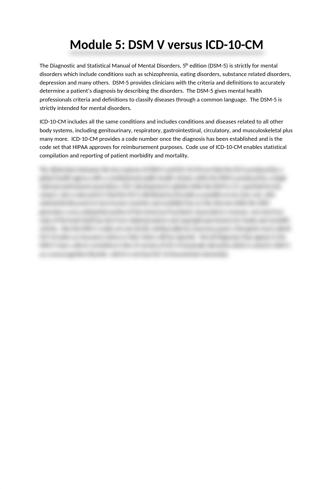 Module 5 - DSM V versus ICD-10-CM - Jaime Huffman.docx_dtps3egitc5_page1