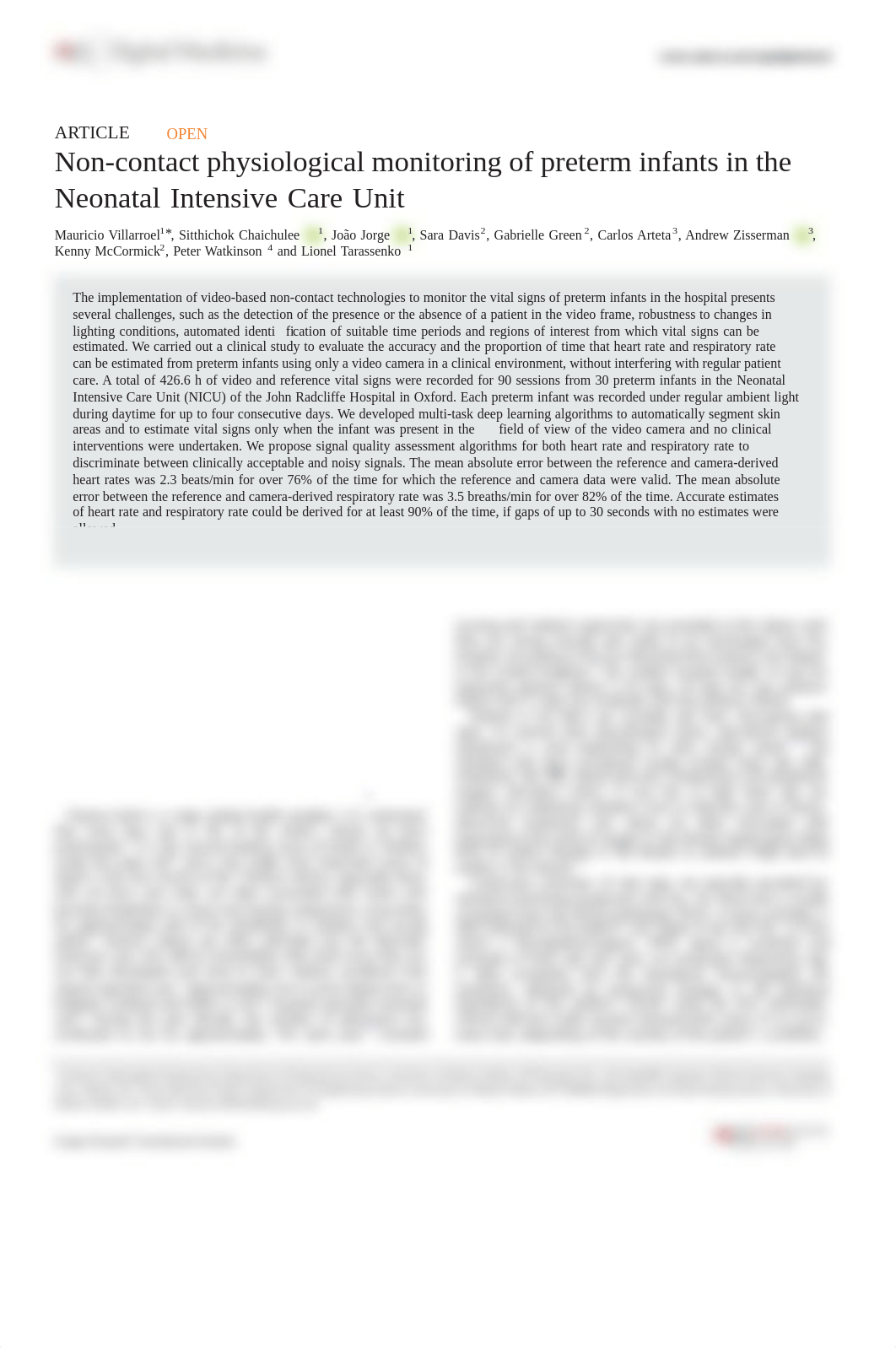 Non-contact physiological monitoring of preterm infants in the Neonatal Intensive Care Unit 2019.pdf_dtpsw87higl_page1