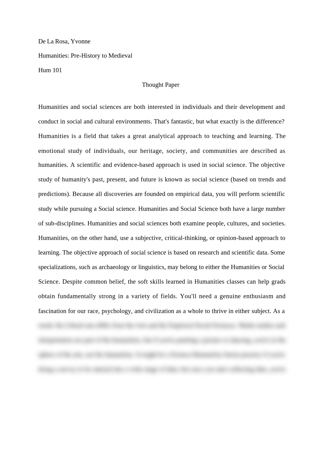 De La Rosa , Y - Hum 101 Thought paper .docx_dtqa8scporr_page1