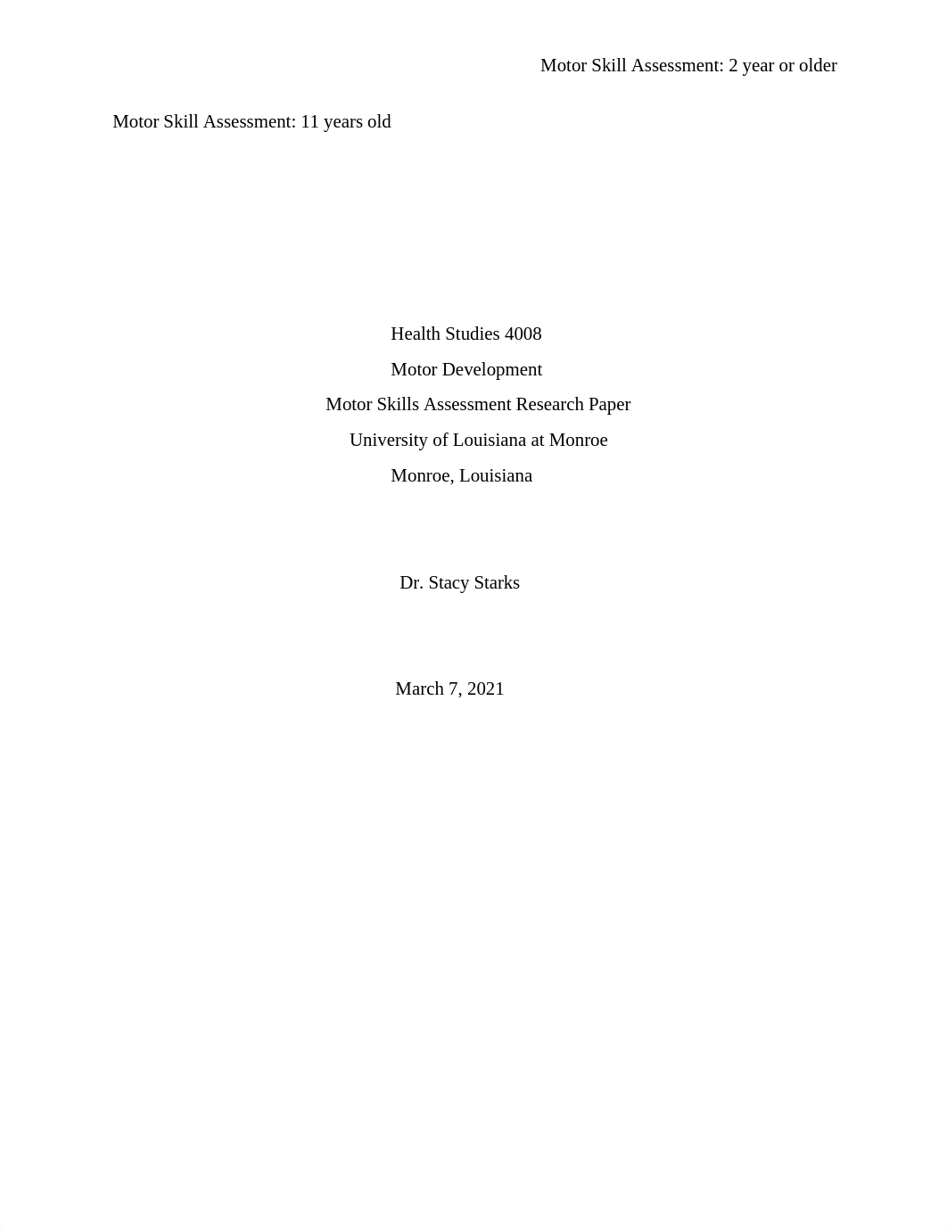 HLST 4008- Motor Development- Motor Skill Assessment.docx_dtqbd7dq5nl_page1