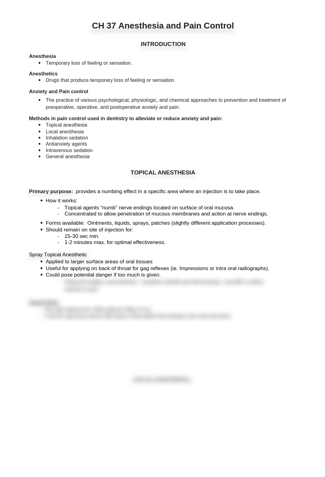 CH 37 Anesthesia and Pain Control my notes_dtqhxhjw04i_page1