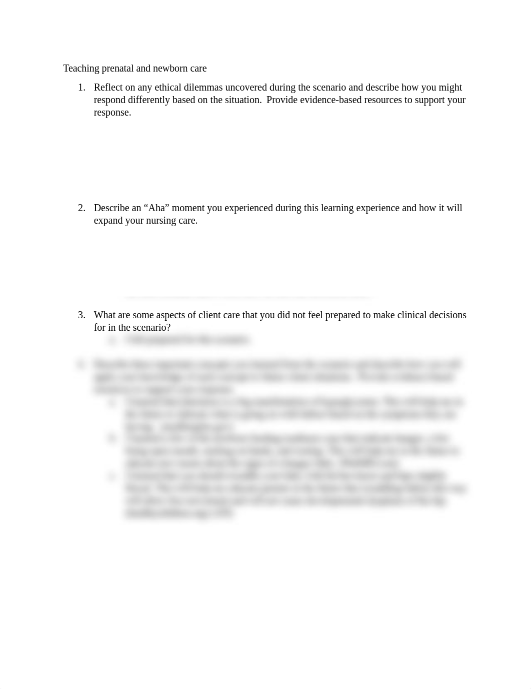 Teaching prenatal and newborn care Reflection Questions.docx_dtqkxh5yqo1_page1