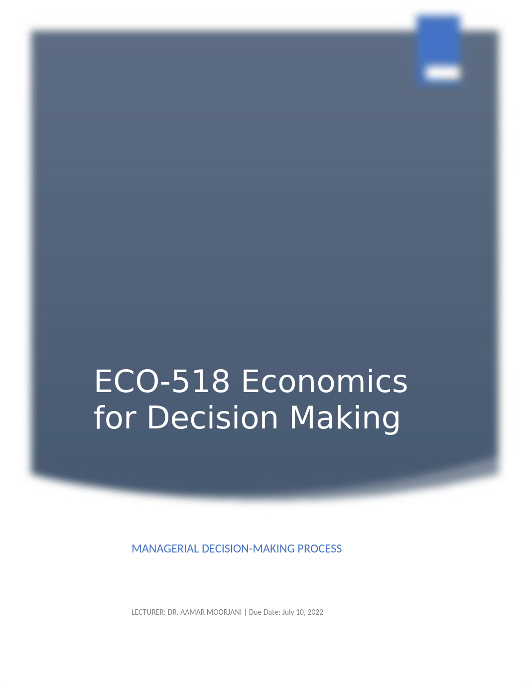 Course Hero Week 1 Assignmnet- Economics for Decision Making.docx_dtqow3qzmlf_page1