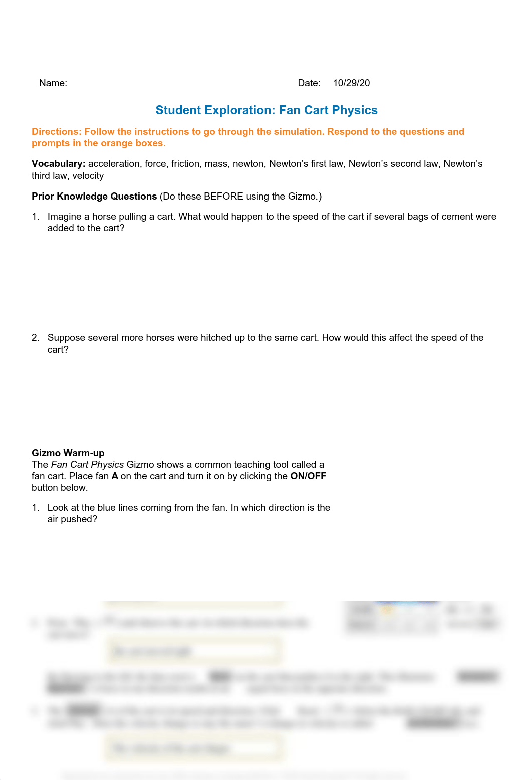 Fan Cart Physics Student Exploration (Gizmo Lab) .pdf_dtr7w82tde8_page1