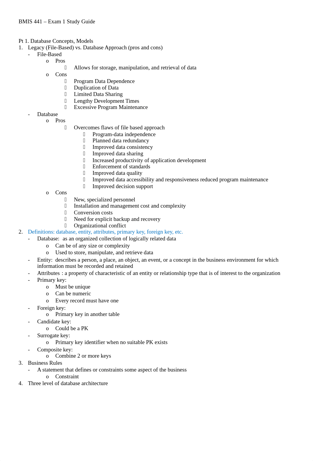 BMIS 441 exam 1 study guide.docx_dtrk4i0p23j_page1