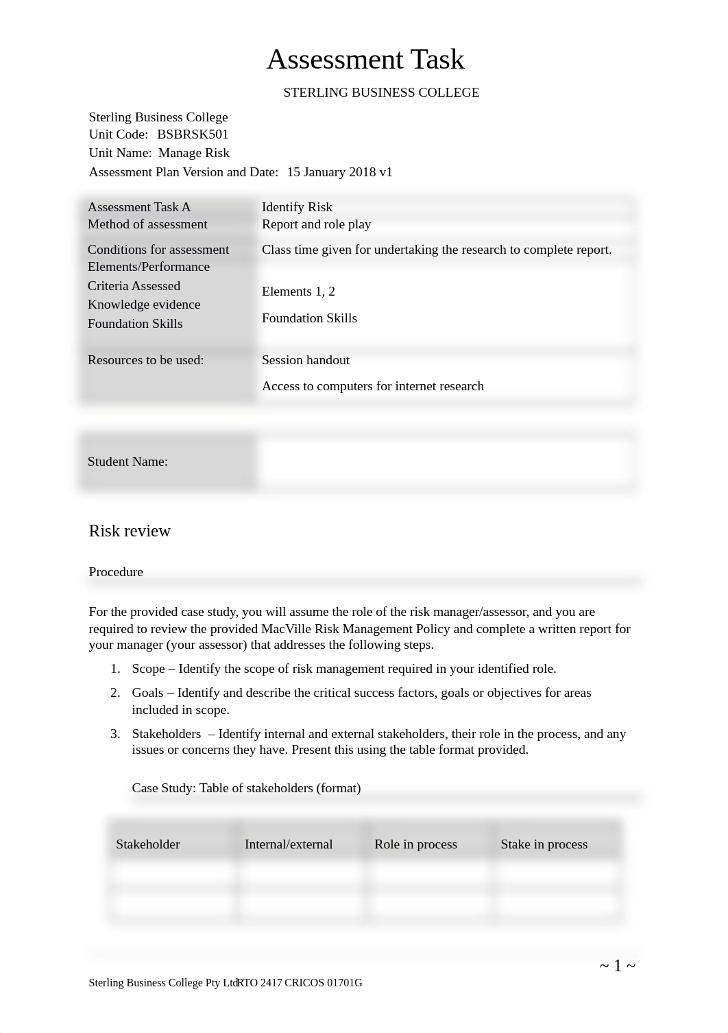 BSBRSK501 ASSESSMENT A.docx_dts3wfogcm7_page1