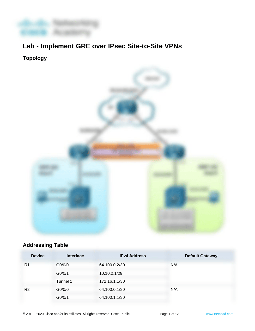 16.1.4 Lab - Implement GRE over IPsec Site-to-Site VPNs.docx_dts5tclc4rc_page1