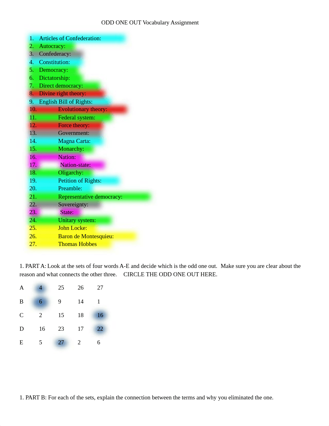 Odd One Out Vocab _ Unit 1.docx_dts6jr7c131_page1