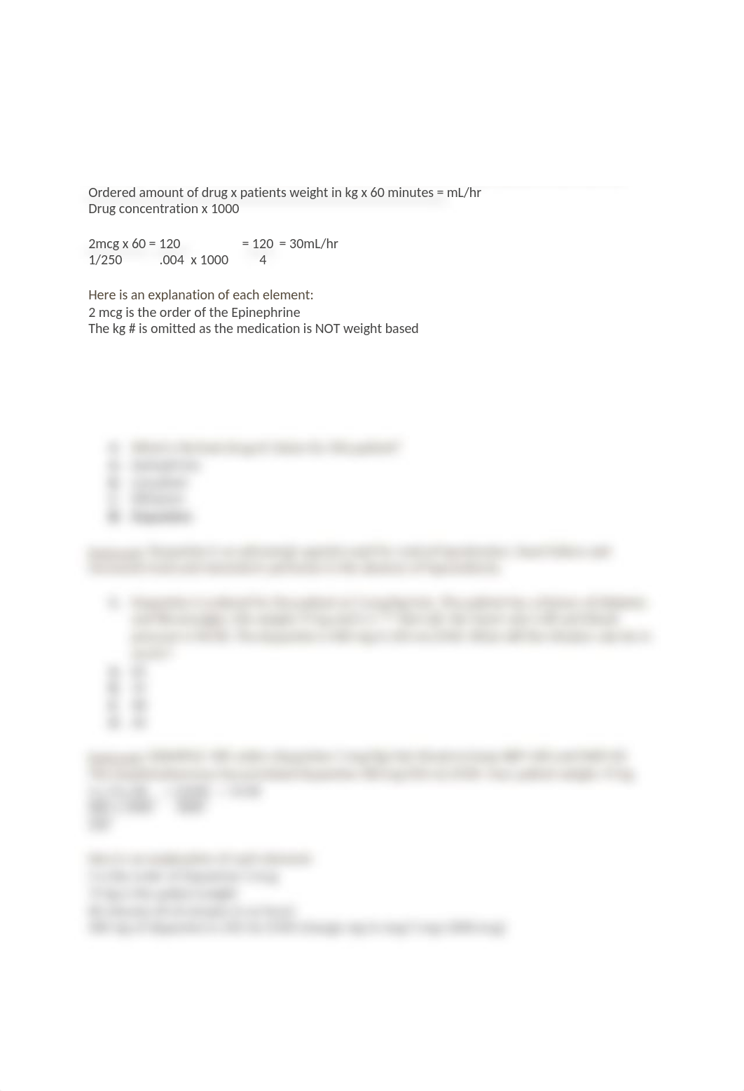 VASOACTIVE MEDICATION QUESTIONS WITH ANSWERS.docx_dtscv3jg2cm_page2