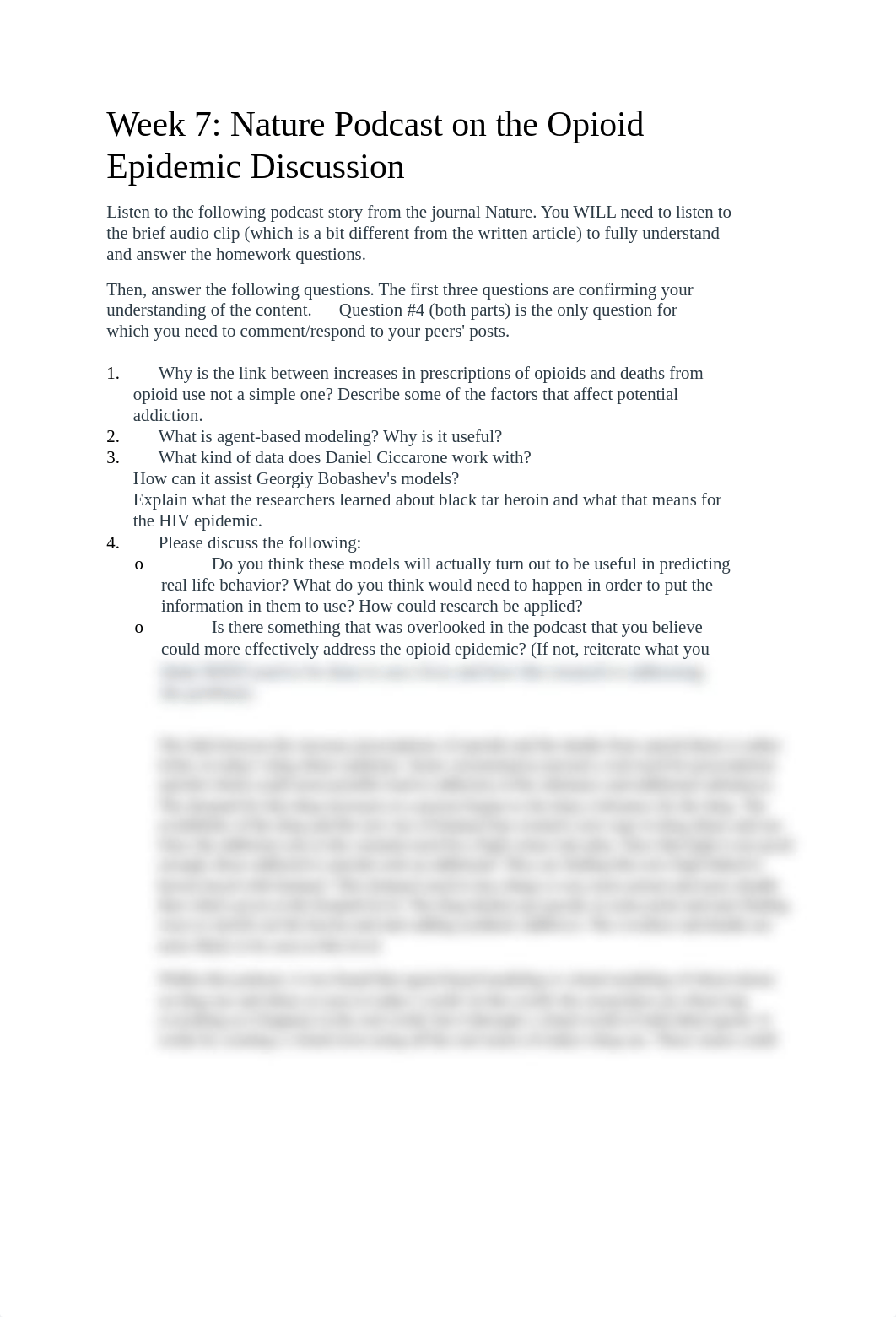 PSYC 310- Week 7 Nature Podcast on the Opioid Epidemic Discussion.docx_dtsn2eapb2q_page1