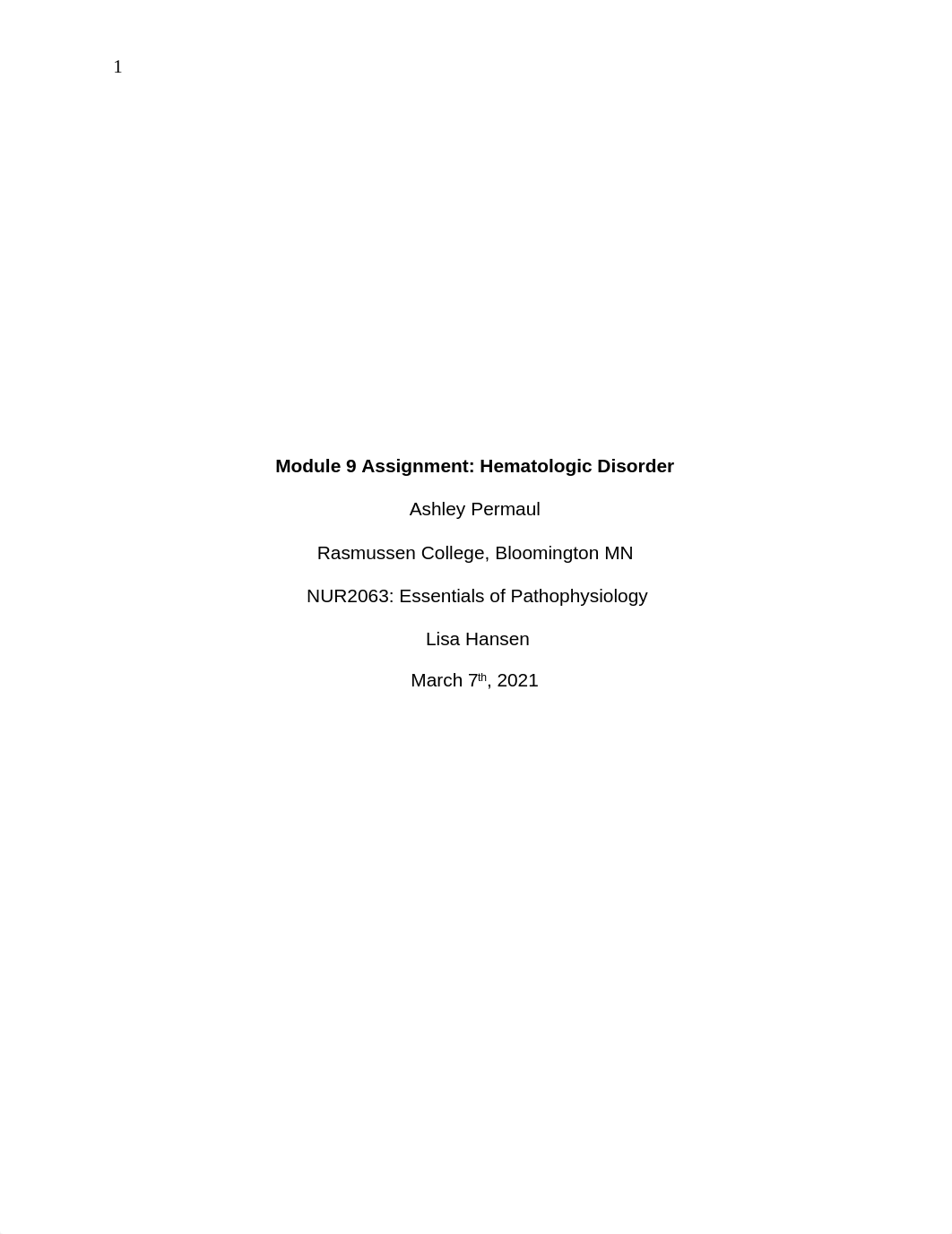 Module 9 Assignment - Hematologic Disorder   .docx_dtswm92ca9w_page1