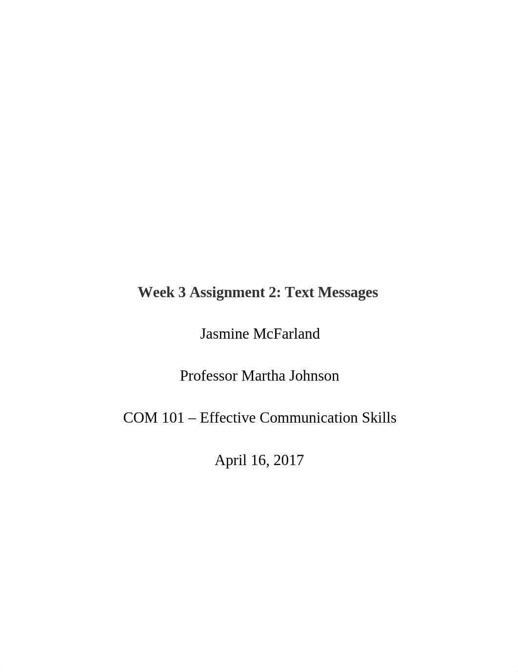 Week 3 Assignment 2 Text Messages JM_dtt6aud3s85_page1