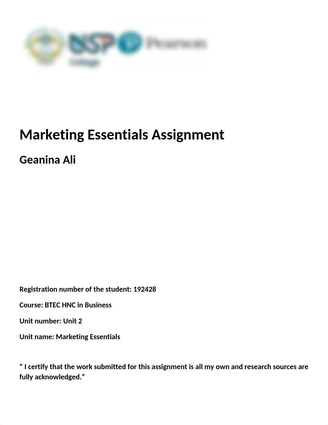 Unit2 Marketing Essentials Raport.docx_dtt7pgvcswp_page1