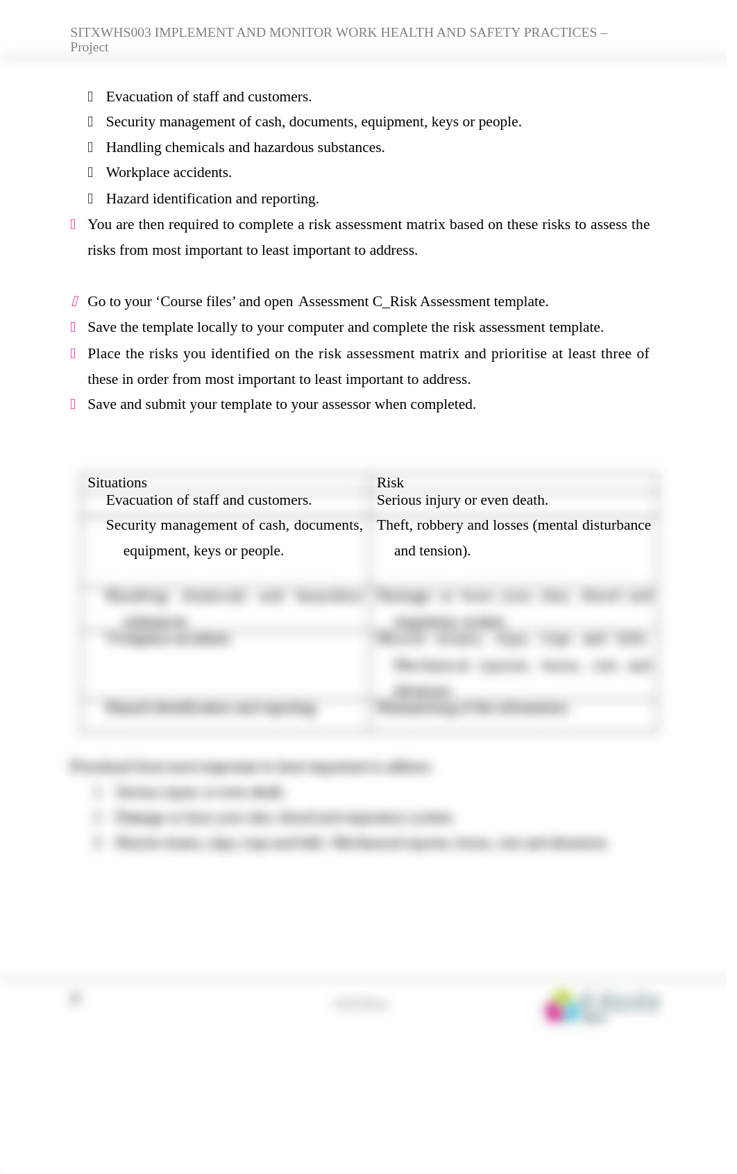 SITXWHS003_Assessment_C_Project_V2_1.docx pdf.pdf_dttj5prkepb_page2