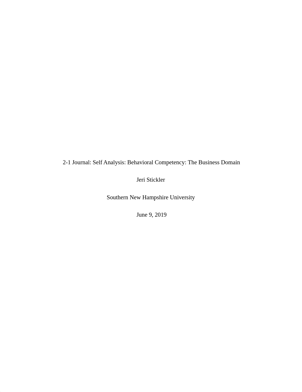 2-1 Journal Self Analysis Behavioral Competency The Business Domain.docx_dttnbs1xmtc_page1