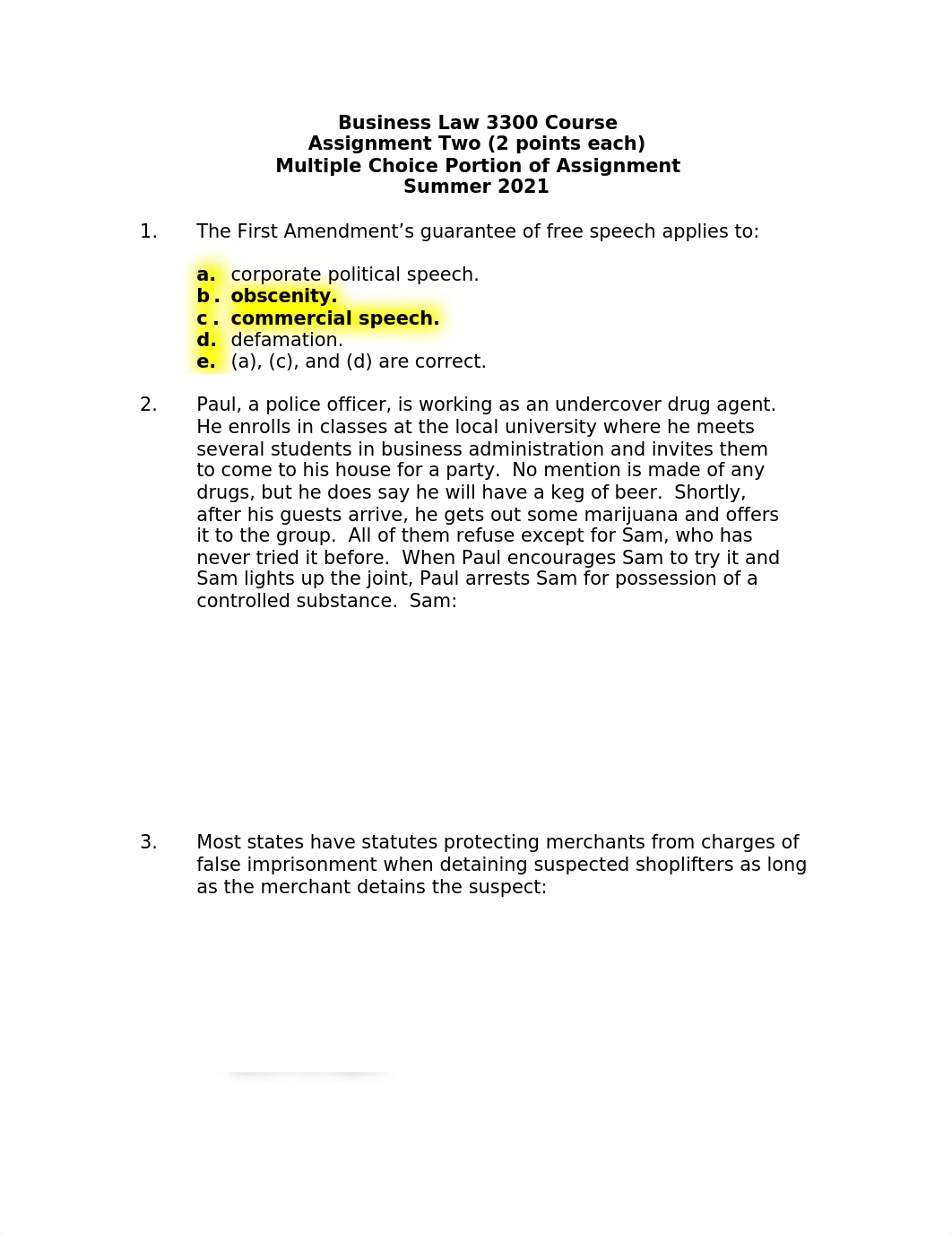 BLAW 3330 Assignment Two Summer 2021 (AutoRecovered).doc_dttoyroc08w_page1