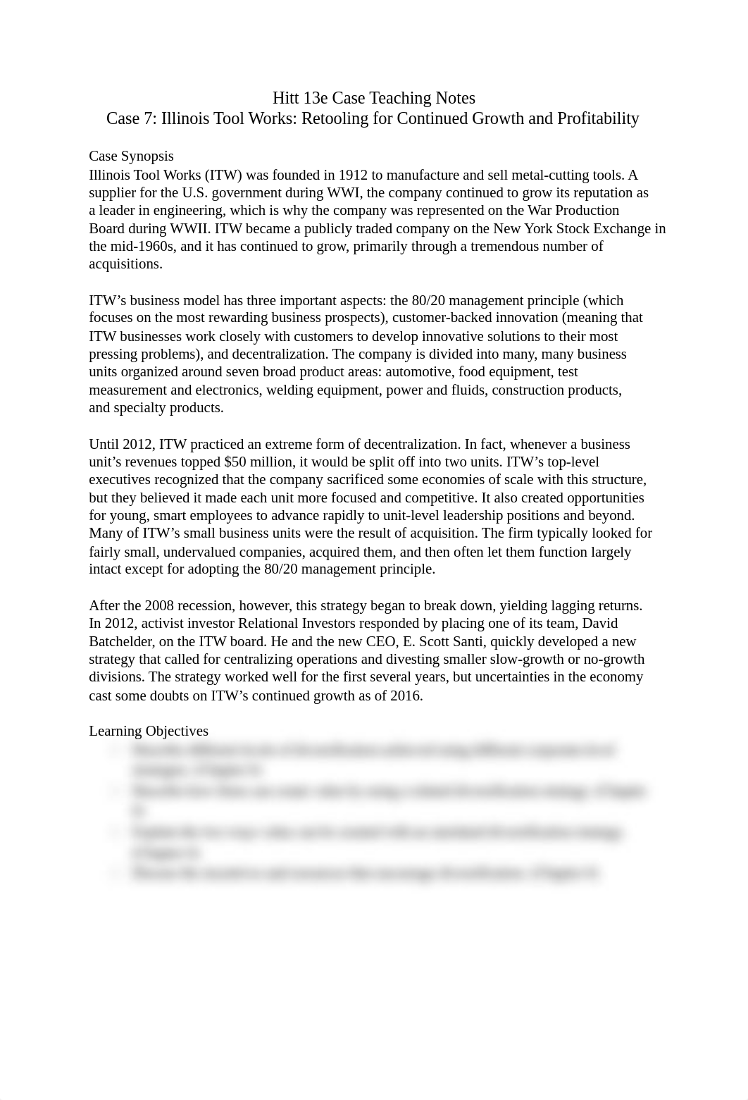 hitt_13e_case_notes_case07_illinois tool works.docx_dttxmgyjovr_page1