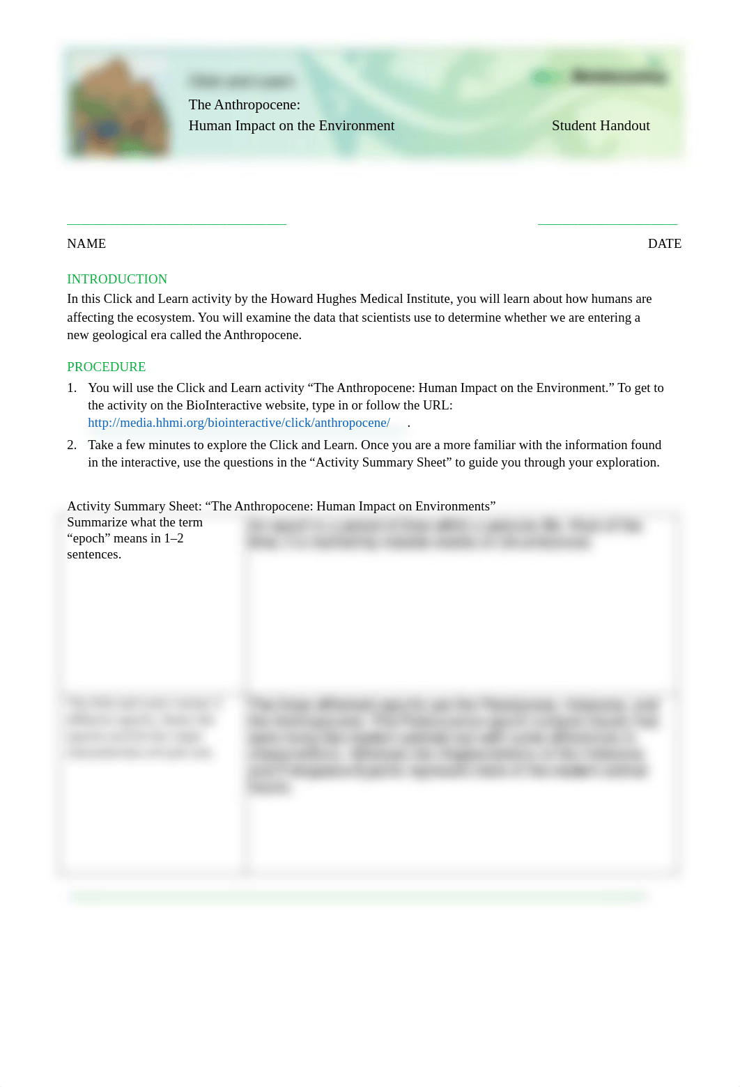 Gore Human impact worksheet.pdf_dttzfhuzo7g_page1