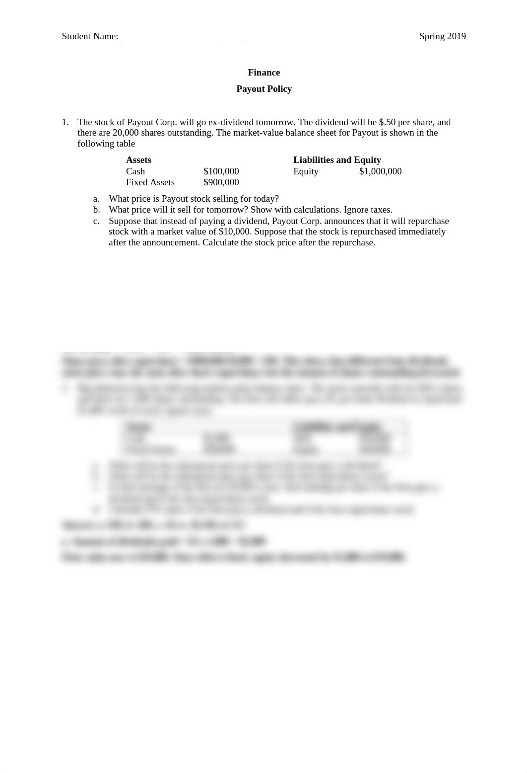 Finance - Payout Policy Practice Problems - Solutions.pdf_dtubneab3ao_page1