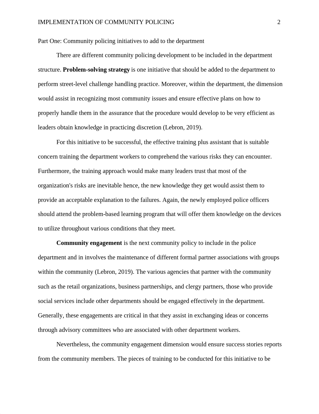 The Incorporation of Community policing and engagement Initiatives.docx_dtuhrwnr9yn_page2