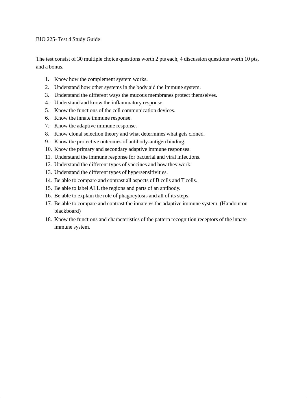 BIO 225 Test 4 Study Guide Fall 2019.pdf_dtv0ipbln13_page1