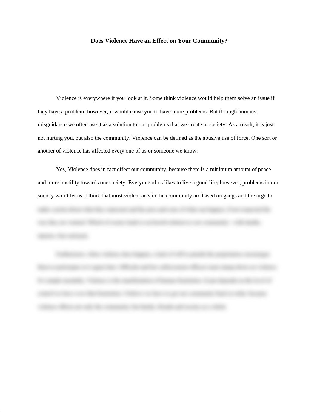 Does Violence Effect My Community Essay_dtv3dom4p87_page1