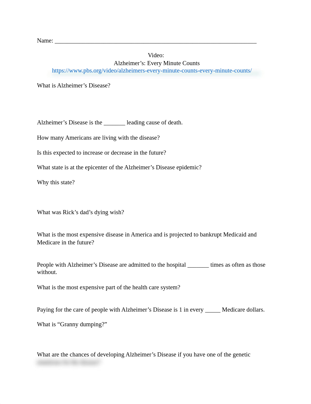 Alzheimer's Video Worksheet.pdf_dtvierl54uq_page1